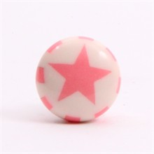 Knob with pink star